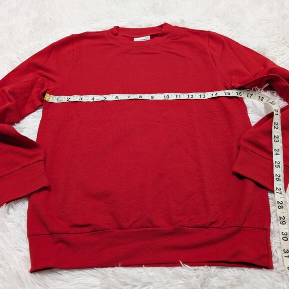 Coccodrilla Unisex Red Crew Neck Loopknit Long Sleeve Sweatshirt for 10Yrs NWOT - Picture 5 of 6